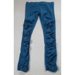 Prairie Underground Leggings Womens Medium Pants Blue Ruched Made USA Stretch